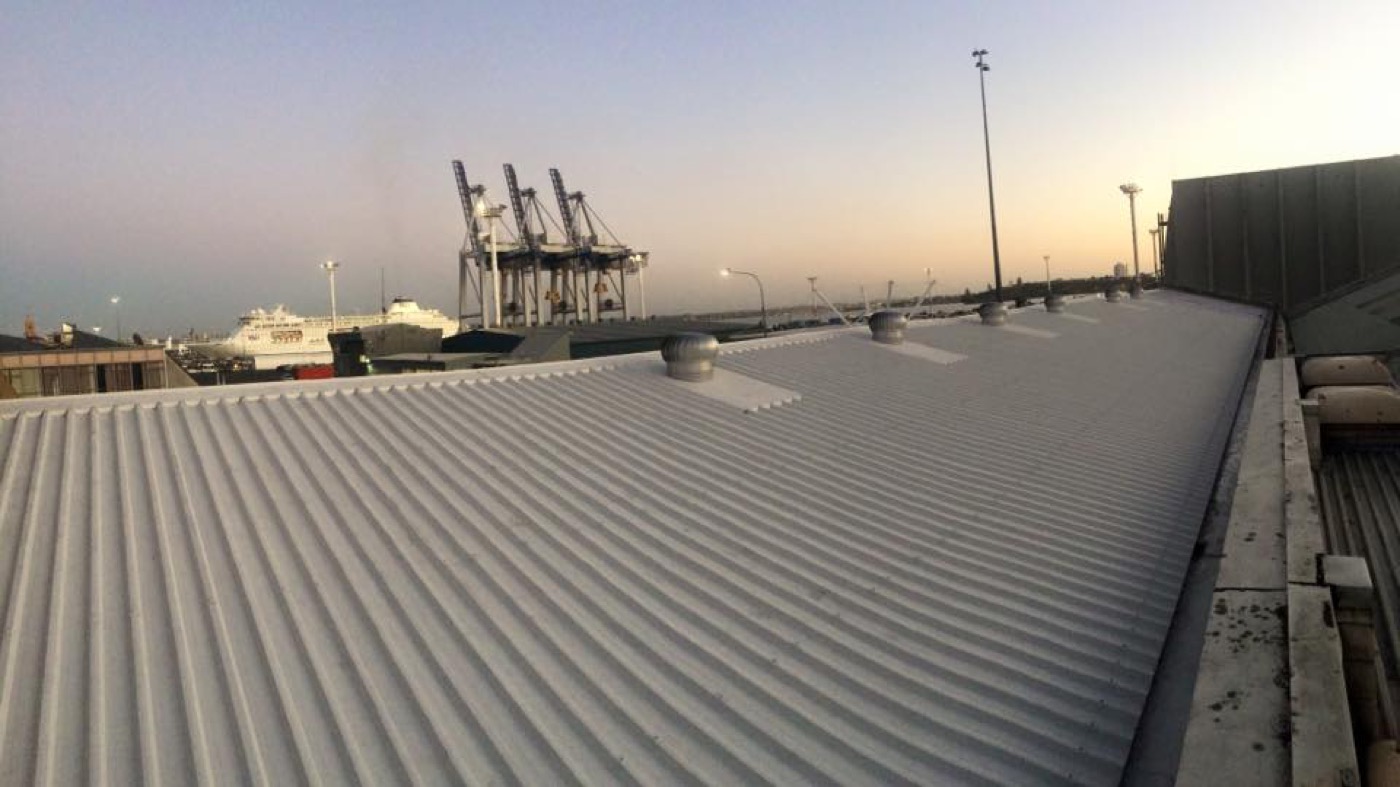 Commercial roof over Auckland port